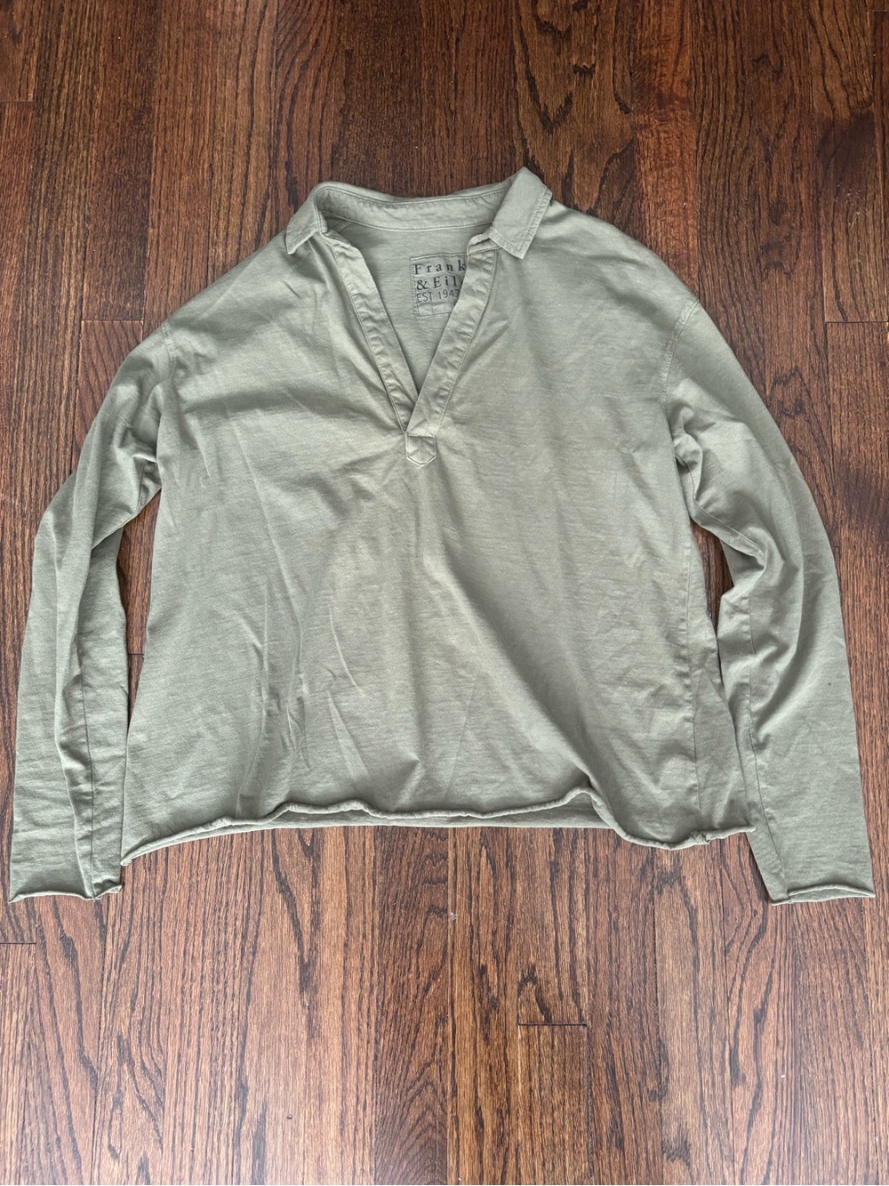 Frank and Eileen Patrick Popover Henley Tee Vintage Jersey Cotton Coastal Small